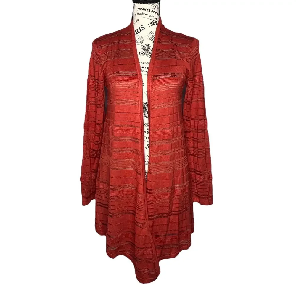 41 Hawthorn (M) Etelan Variegated Pointelle Stitch Open Cardigan - Stitch Fix - Picture 4 of 10